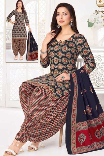 Miss World Choice Ajarakh Vol 14 Cotton Salwar Suit Catalog 10 Pcs