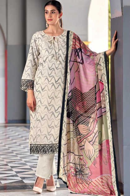 Mumtaz Arts Khwaab Muslin Chiffon Salwar Suit Catalog 6 Pcs