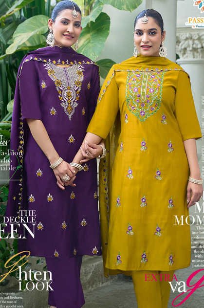 Passion Tree Kaamini Vol 1 Kurti with Dupatta Bottom Silk Catalog 8 Pcs