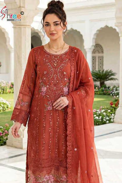 Shree Fabs Chiffons SF 5587 A-D Chiffon Salwar Suit Catalog 4 Pcs