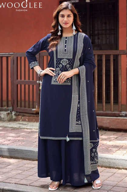 Wooglee Maharani Kurti with Dupatta Bottom Rayon Catalog 4 Pcs