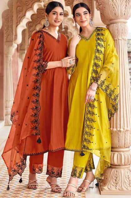 Wooglee Mirza Kurti with Dupatta Bottom Viscose Catalog 4 Pcs